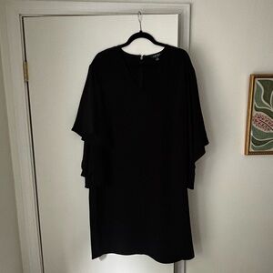 Lauren by Ralph Lauren black wing-sleeve mini